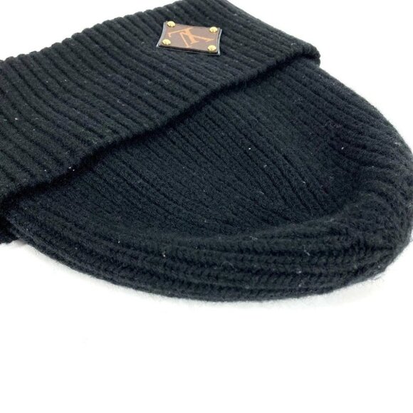 LOUIS VUITTON M76706 Monogram Beanie-LV beanie knit cap Knit hat Noir Black main image 6